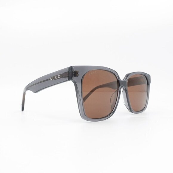 Gucci GG0965 Square Sunglasses Gray Brown OS - Picture 12 of 14